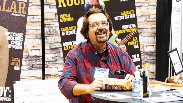 Bunny Brunel signs Rock City Magazines at NAMM 2023