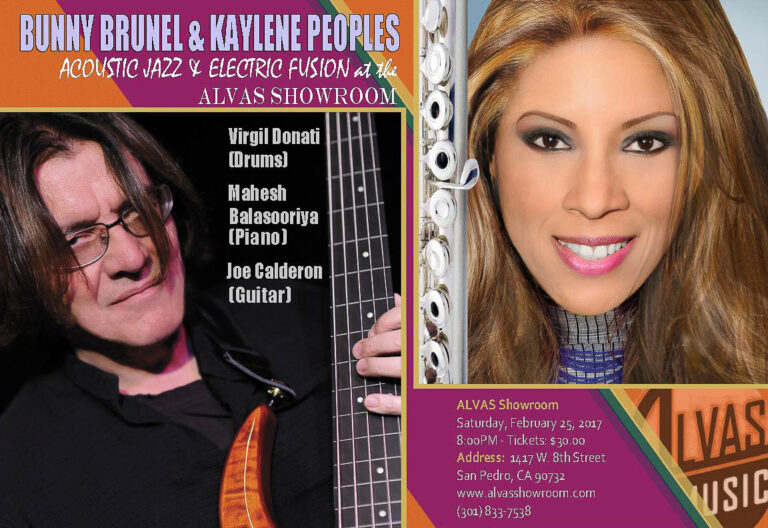 Alvas Showroom: Electric Fusion and Acoustic Jazz with Bunny Brunel and Kaylene Peoples 2017