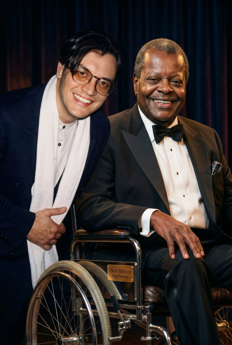Bunny Brunel and Oscar Peterson at the 43RD Grammys