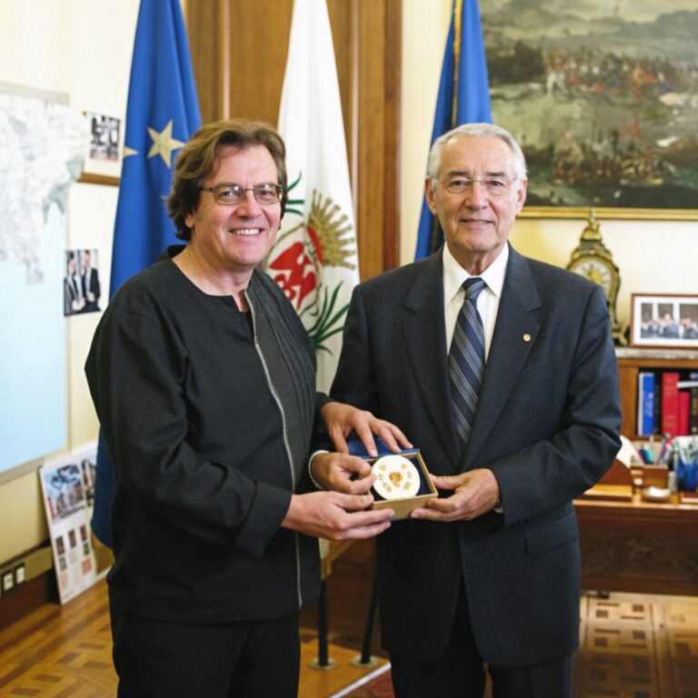 Mayor awards a Key to the City of Nice France to Bunny Brunel