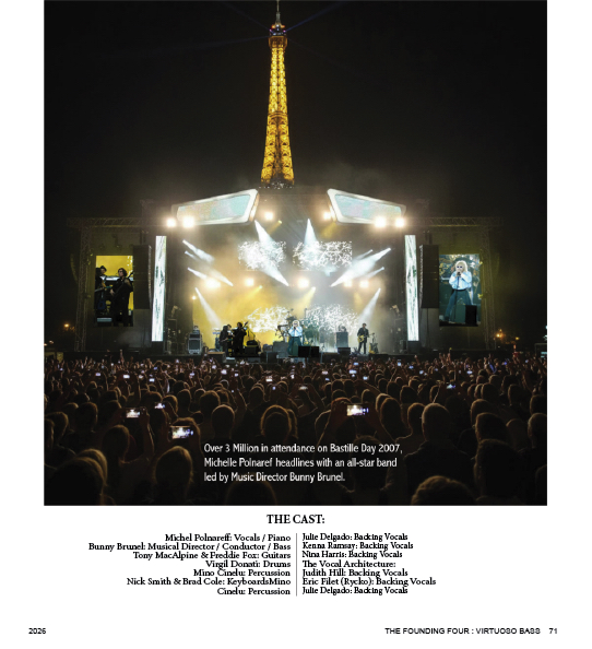 Composite of Bunny Brunel and the ZE (RE) TOUR with Michel Polnareff Bastille Day 2007